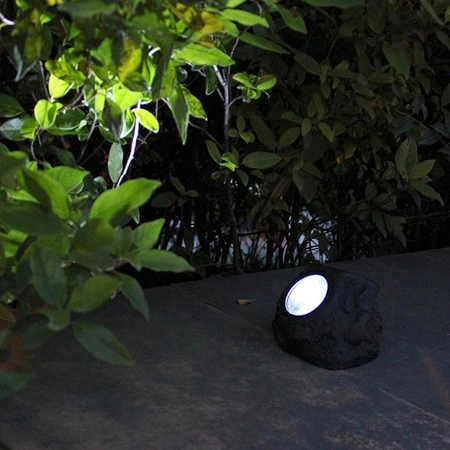 SOLAR STONE LED Gartenlampe 6500K Steinimitation