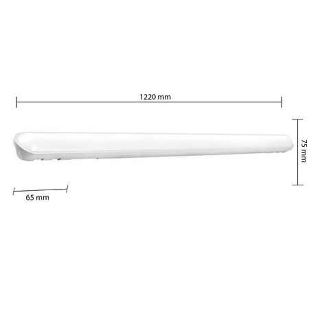 LED-Linienanbauleuchte 40W 5200lm 4000K Neutral 120° Weiß IP65 120cm Masterled