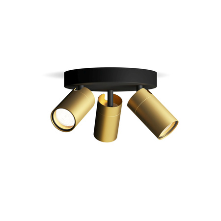 Reflektor-Deckenleuchte 3x GU10 IP44 Kupfer-Schwarz Kosipo Philips