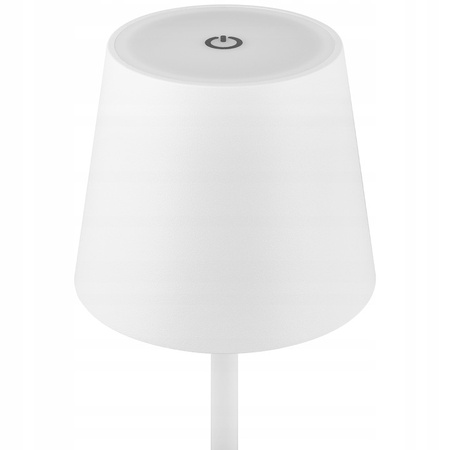 LED Tischlampe 3W 200lm 4000K neutralweiß Wiederaufladbar Schule Nachtlicht Dimmbar Ein/Aus Schalter Weiß Solio Masterled