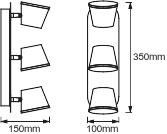 LED-Panel bündig montierte Spot-Leuchte 20W 1000lm CCT Mesh White Air Adjust Ledvance