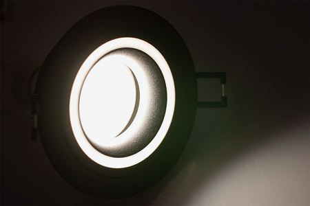 Glas-Einbaustrahler GU10, Einbauspot HALOGEN Runde Fest Schwarz TRIBUS LUMILED