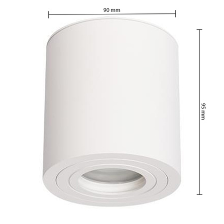 Aufputz Halogen Tuba Reflektor Spot GU10 IP54 Rund Weiß Masterled