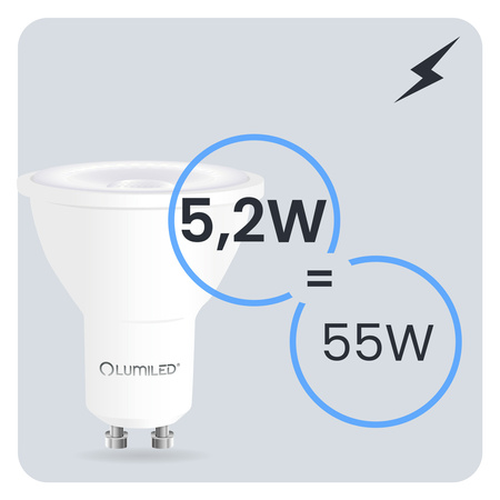 LED-Lampe GU10 Reflektor PAR16 5.2W = 55W 720LM 2700K warmweiß 38° LUMILED