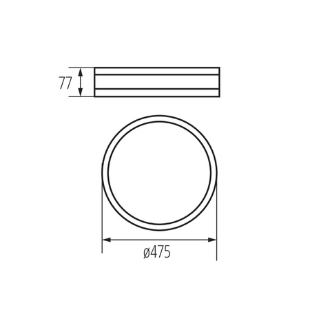 LED Plafond JASMIN 470 Deckenleuchte E27 3x 20W Schwarz KANLUX