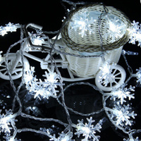 LED Schneeflocken Kette 10xLED 2m 6500K Weihnachten LVT