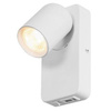 Wand Wandmontage Aufputz Leselampe GU10 USB Weiß Matt Timo Masterled