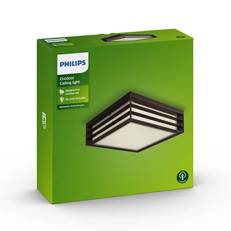 Garten LED Außendeckenleuchte MOONSHINE myGarden 2xE27 IP44 Wandleuchte Anthrazit PHILIPS