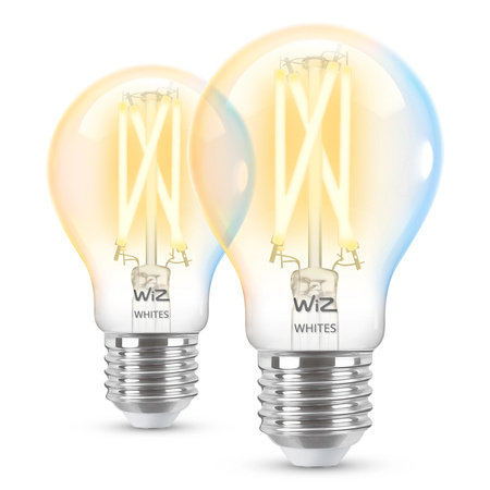 2x LED-Lampe E27 A60 7W = 60W 2700-6500K FILAMENT SMART WiFi WiZ