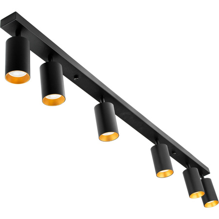 ERIS SPOT Deckenleuchte Reflektor Halogenleuchte 6xGU10 Schwarz und Gold