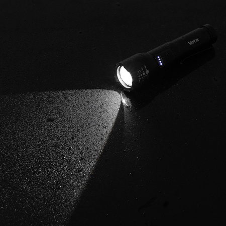 Wiederaufladbare LED-Taschenlampe Classic 20W 800lm Handleuchte Strong ZOOM VA0180 VAYOX