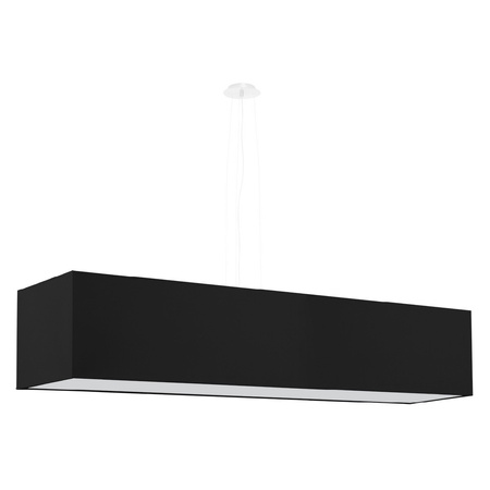 SANTA LED Pendelleuchte 5xE27 Rechteckiger Kronleuchter 120cm Schwarz SOLLUX