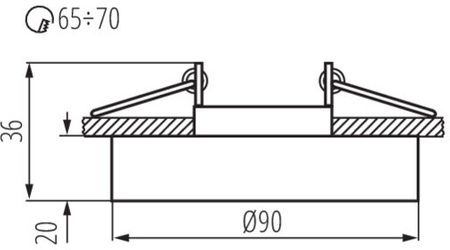 Halogen-Glasdeckenleuchte MORTA MR16 Gx5,3 schwarz Kanlux