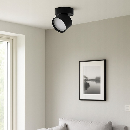 Aufputz Halogen Tuba Reflektor Spot GX53 Rund Schwarz Apilo Masterled