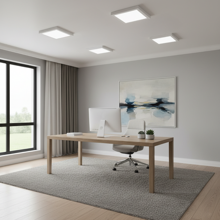 Plafond LED-Deckenleuchte 24W 2500lm CCT 140° Quadratisch Anbaumontage Weiß Videx