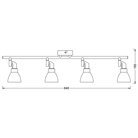 Deckenleuchte Wandleuchte Reflektor 4xG9 1,9W 800lm 2700K Warm SPOT LEDVANCE