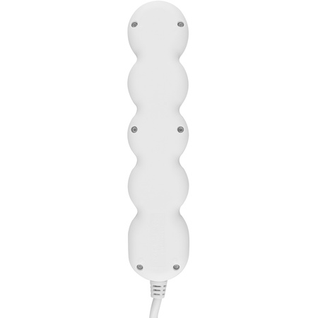 Netzverlängerungskabel Geerdete Steckdosenleiste 4 Steckdosen 1.5m ON/OFF Schalter Weißes Kabel Lendo Lumiled