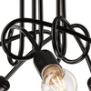 CAMILLA 5xE27 Schwarz Loft-Deckenleuchte LM-5.79 Lamkur