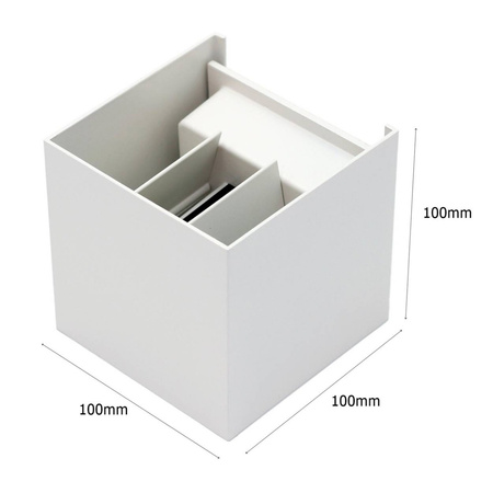 Wandleuchte Außen, Garten-Wandleuchte 2x3W IP54 4000K Weiß LEO LUMILED