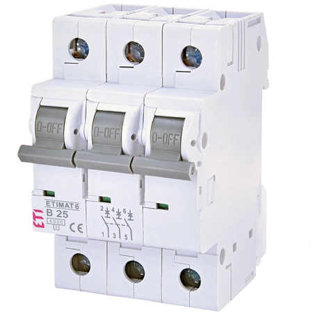 Leistungsbegrenzer Überstromschutzschalter ETIMAT 6 3p B25