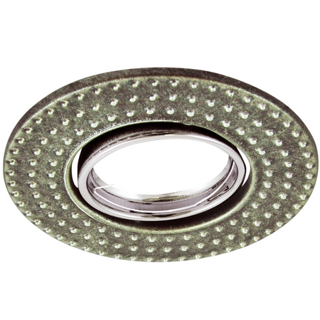 Fobos 7807 GOLDLUX (Polux) Metall-Deckeneinbauleuchte rund silber + MR16-Fassung