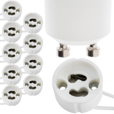 10X Keramiksockel für GU10 LED-Lampen