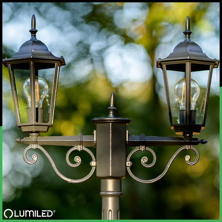 Gartenleuchte E27, Dekorative Außenlaterne 200cm BELLIS LUMILED