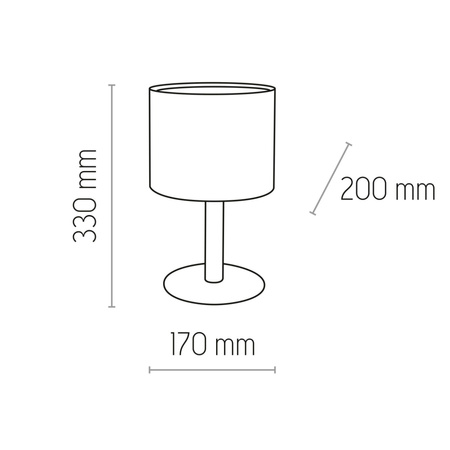 VAIO NATURE Schreibtisch Nachttischlampe Lampenschirm Beige und Schwarz Classic E27 5192 TK Lighting