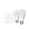 3x LED-Glühbirne E27 A60 8W = 60W 806lm 2200-6500K CCT + RGB SMART Smart Bluetooth ZigBee Weiß und Farbe Ambiance + Bridge Bridge Philips HUE Starter Kit