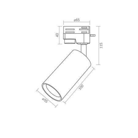Strahler für Stromschiene GU10 Schwarz IK07 VIDEX