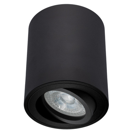 Aufputz-HALOGEN-bewegliche GU10-Rundleuchte in Schwarz 84 mm