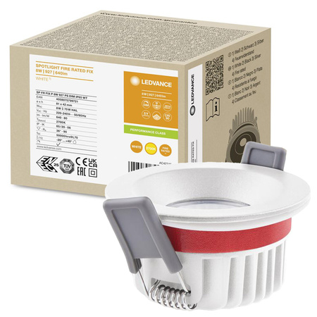 LED-Panel bündig montiert Spot Leuchte 8W 640lm 3000K Warm Dimmbar Mesh Spot Weiß Feuer Nennwert Ledvance