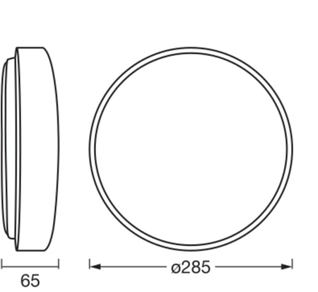 Plafond LED-Deckenleuchte 16W 1000lm 3000K Warm Dimmbar Weiß 28cm Orbis Ledvance