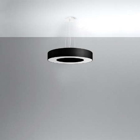 SATURNO SLIM LED-Pendelleuchte 5xE27 Kronleuchter 50cm Schwarz SOLLUX