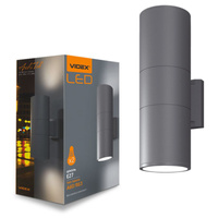 Außenwandleuchte IP54 2x E27 Grau PORTER Videx