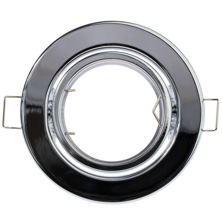 HALOGEN-Einbauleuchte beweglich rund Chrom GU10 MR16-Blech