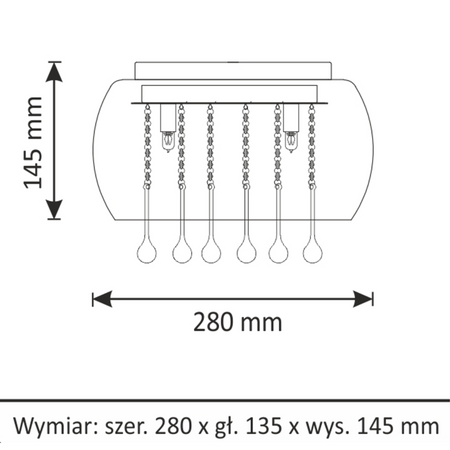 Wandleuchte Wandleuchte JULIA Glas Chrom Kristalle 2xG9 GOLDLUX (Polux) 5901508317438