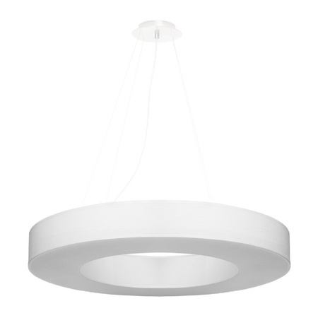 SATURNO SLIM LED-Pendelleuchte 6xE27 Kronleuchter 70cm Weiß SOLLUX