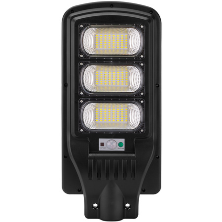 LED Solar Straßenlaterne 1200W 6500K Laterne mit Halterung und Fernbedienung