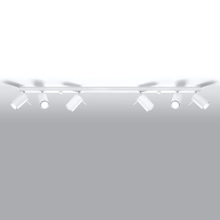 Anbauleuchte RING 6L 6xGU10 Reflektor Halogen Moving Strip Minimalist weiß SOLLUX