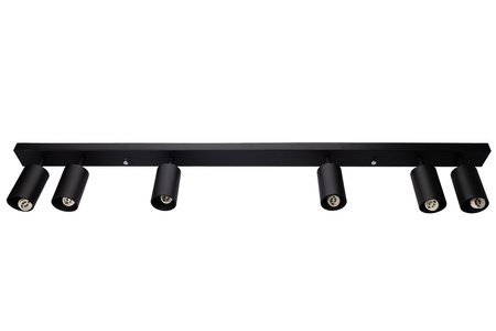 Deckenleuchte mit 6x GU10-Sockeln, Einbaustrahler HALOGEN Schwarz QUALIS SPOT LUMILED