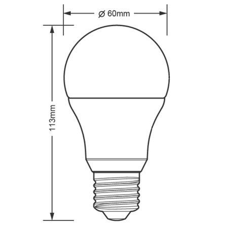LED-Lampe E27 A60 5.5W = 40W 470lm 4000K Neutral Dimmbar TOSHIBA