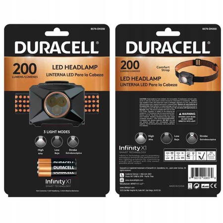 LED-Stirnlampenbatterie 3xAAA 200lm DURACELL