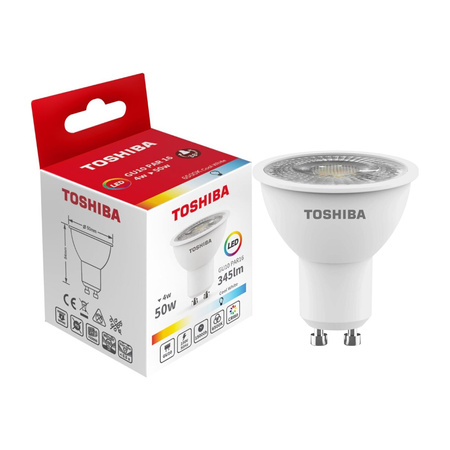 LED-Halogenlampe GU10 4W = 50W 345lm 6500K kalt TOSHIBA-Spotlicht