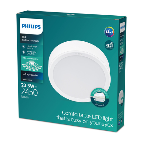 LED-Panel-Leuchte Aufbauleuchte LED 23.5W 1750lm 3000K Weiß Meson Philips