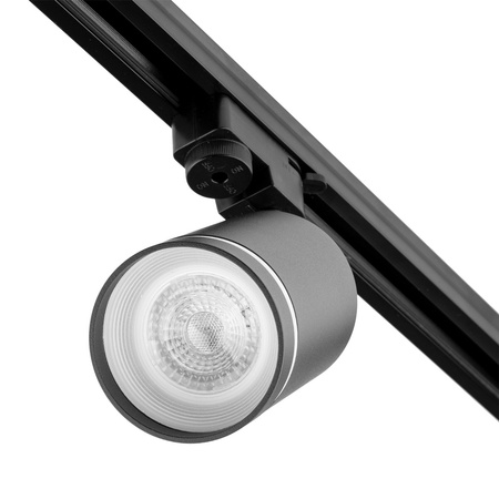 Beleuchtungsschienen-Set 1,5m Schiene + 3xGU10 LED-Schienenleuchte Schwarz mit Zierring