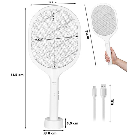 Elektrische Insektizidfalle für Mücken Fliegen Licht UV USB IKV-959 VAYOX