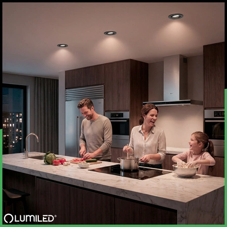 Einbaustrahler GU10, MR16 Einbauspot HALOGEN Runde beweglich Schwarz VENTUS LUMILED