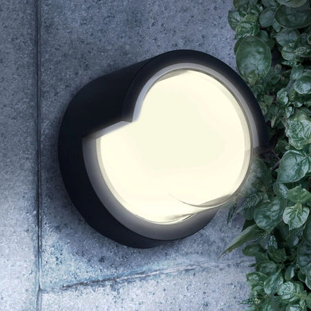 LED-Fassadenleuchte für Wandmontage 12W 1400lm 4000K Neutral 120° Schwarz IP44 Essen Sanico Goldlux