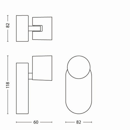LED STAR Deckenleuchte 4.5W 2700K Dimmbarer Reflektor Bewegliche Leuchte Aluminium PHILIPS